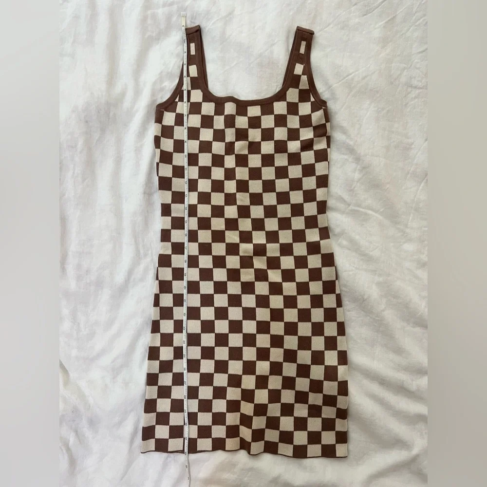 (NWOT) mini checkered dress - Picture 4 of 8